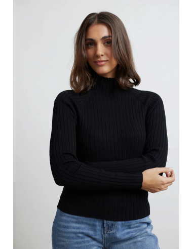 24COLOURS knitted pullover black  - 41157a