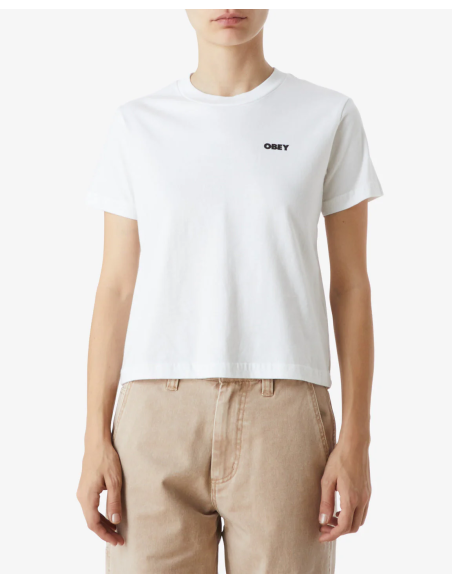 OBEY ICON WARNING KAYLIN T-SHIRT - 267792601