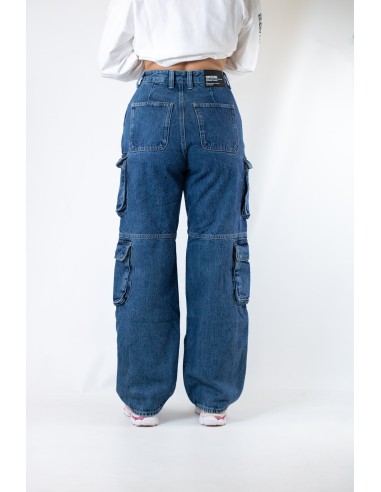 Dr Denim Γυναικείο Τζιν Παντελόνι Donna Multi Cargo Pants - Stream Mid Retro  - 2310106K71