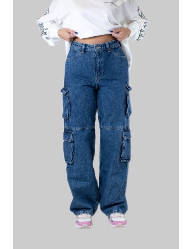 Dr Denim Donna Stream Mid Retro Multi Cargo Denim Pants - 2310106K71