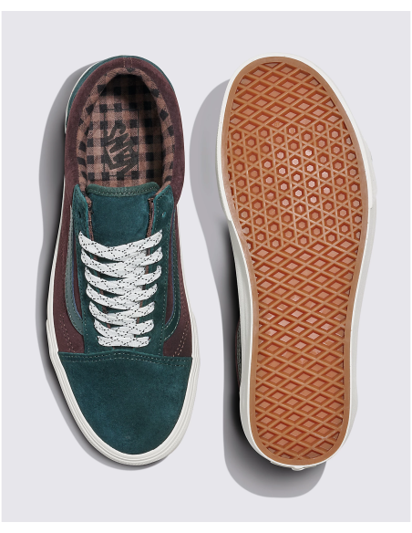 VANS  Old Skool PIG SUEDE PLAID Scarab- VN0A2Z42PRM1