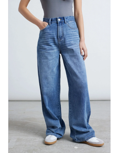 24 COLOURS Pants Mid Blue Denim -80365