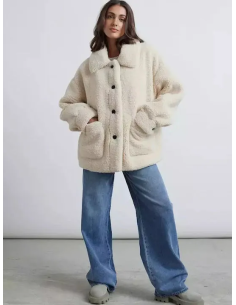 24COLOURS Beige Coat -90478