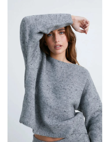 24COLOURS Knitted Sweater Grey -41208a 24COLOURS Knitted Sweater Grey -41208a
