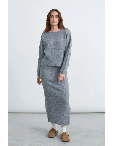24COLOURS Knitted Sweater Grey -41208a 24COLOURS Knitted Sweater Grey -41208a