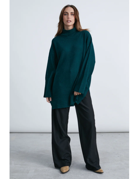 24 colours Turtleneck Sweater Green - 41193a