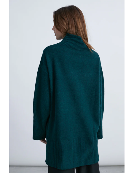 24 colours Turtleneck Sweater Green - 41193a