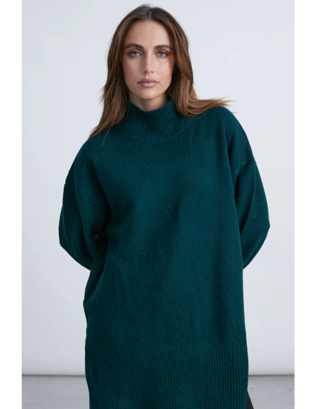 24 colours Turtleneck Sweater Green - 41193a