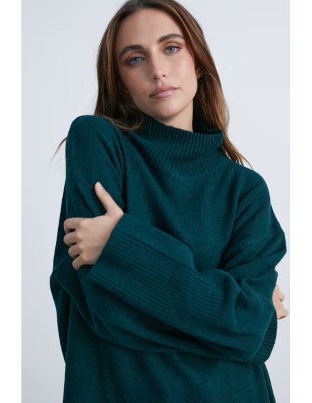 24 colours Turtleneck Sweater Green - 41193a