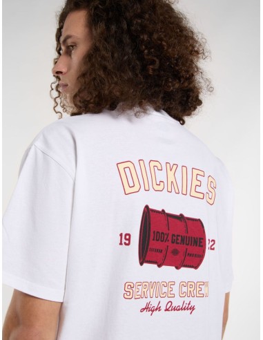 DICKIES T-SHIRT M SERVICE CREW WHITE-...