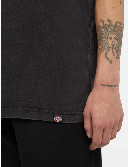 DICKIES PLENTYWOOD TEE SS DBLE DYE/ACID WASH BLACK - DK0A866BH861