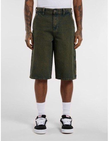 DICKIES LOOSE DENIM PAINTER SHORT GREEN TONE FADE - DK0A4ZASK571