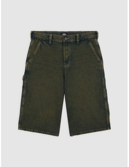 DICKIES LOOSE DENIM PAINTER SHORT GREEN TONE FADE - DK0A4ZASK571