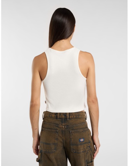DICKIES TOP W V NECK EGRET- DK0A8677C481