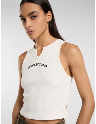 DICKIES TOP W V NECK EGRET- DK0A8677C481
