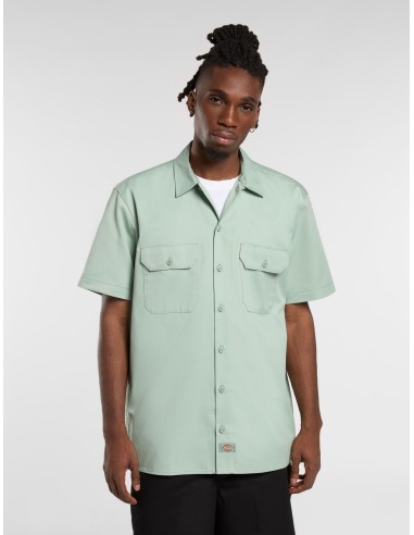 DICKIES WORK SHIRT SS REC ICEBERG GREEN -DK0A4XK7K361