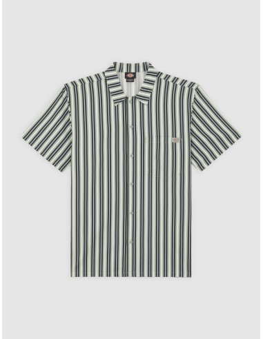 DICKIES MULTI STRIPE WORK SHIRT SS ICEBERG GREEN- DK0A87G3K361
