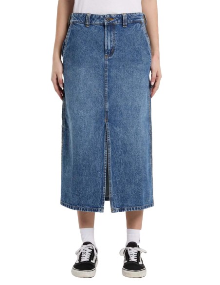DICKIES DENIM SKIRT W LONG CARPENTER RINSED FADE - DK0A866SK211