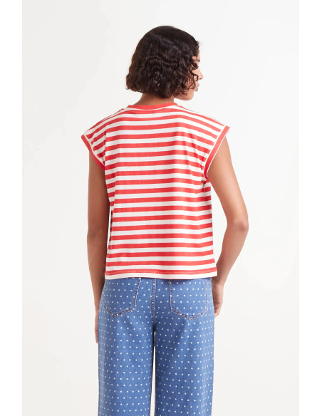 Compania Fantastica Red striped tank top - 51C/42018