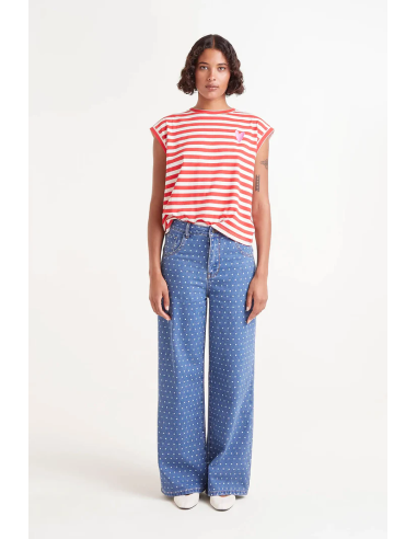 Compania Fantastica Red Striped Tank... Compania Fantastica Red Striped Tank...