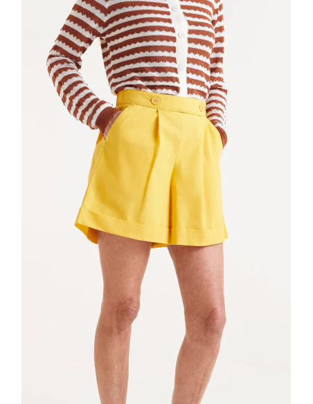 Compania Fantastica Yellow button shorts - 51C/43032