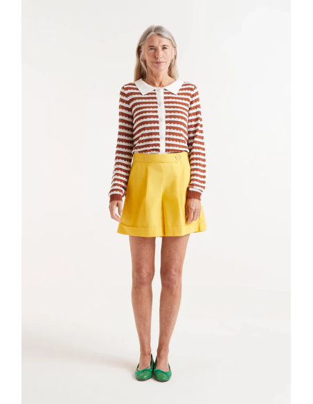 Compania Fantastica Yellow button shorts - 51C/43032