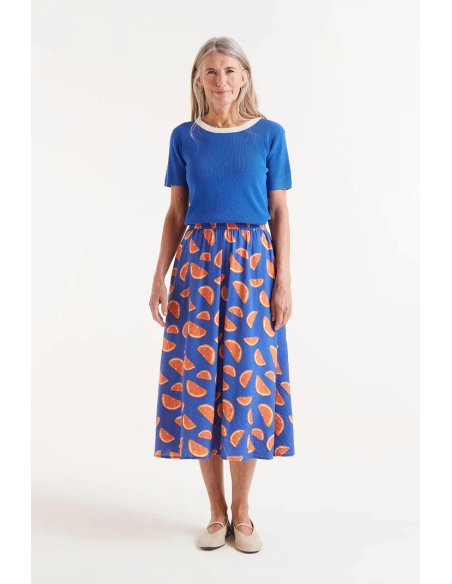 Compania Fantastica Midi skirt with grapefruit print - 51C/11012