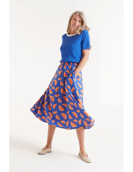 Compania Fantastica Midi skirt with grapefruit print - 51C/11012