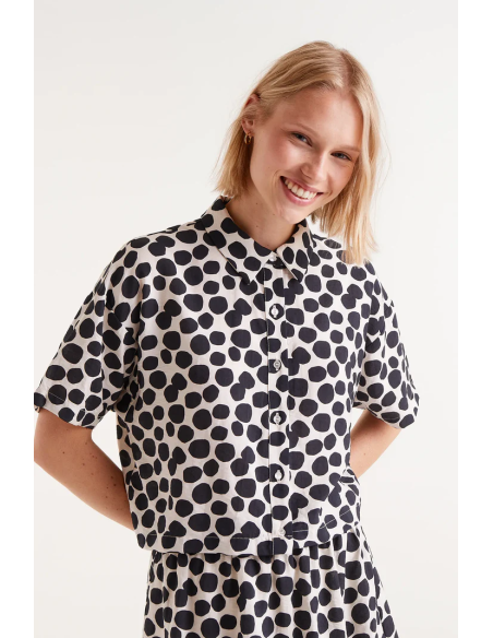 Compania Fantastica Short sleeve shirt with Terrazzo print - 51C/11019