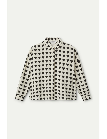 Compania Fantastica Flowy with heart print shirt - 51C/11029