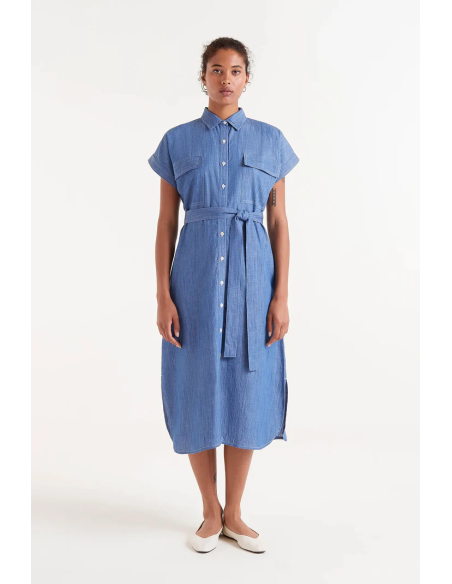 Compania Fantastica Denim midi shirt dress - 51C/40011