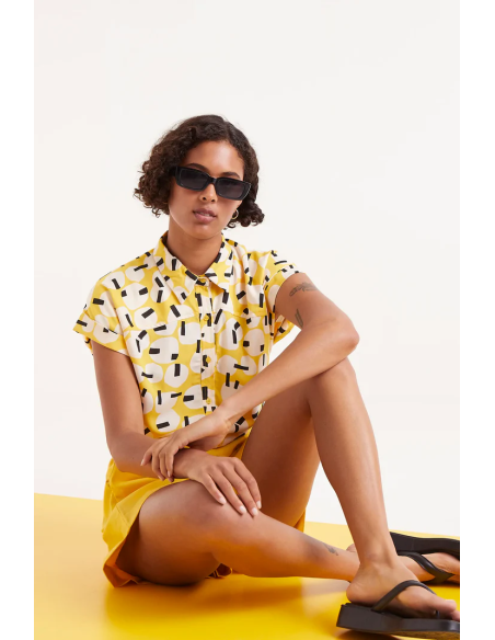 Compania Fantastica Onigiri Geometric Short Sleeve Shirt - 51C/40019