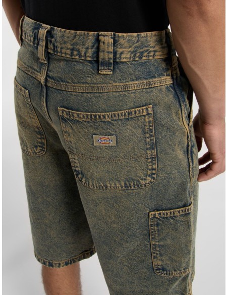 DICKIES SHORTS M MADISON YELLOW FADE INDIGO - DK0A4YSYK581