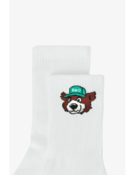 Kaotiko Bear White Socks - AQ007-01-1930