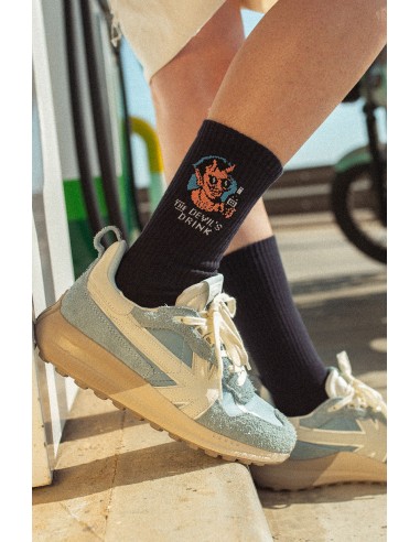 Kaotiko Devil Drinks Navy Socks - AQ008-01-1930