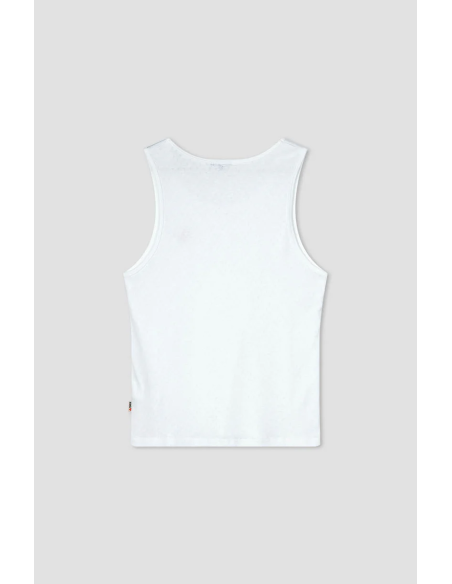 Kaotiko Tank Heart White T-shirt - AO143-01-G002
