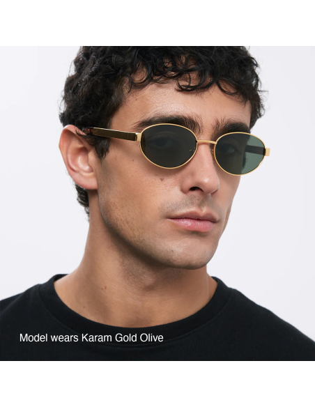 MELLER KARAM GOLD BLUE SUNGLASSES - KAR-GOLDBLUE