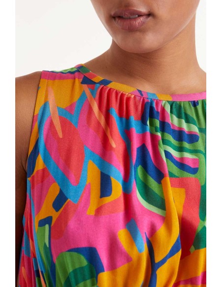 Compania Fantastica Multi Colour Maxi Dress - 51C/43101