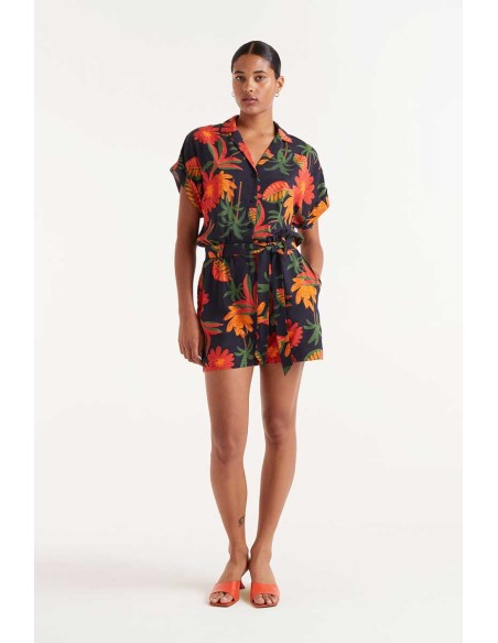 Compania Fantastica Famara floral print jumpsuit short - 52C/11103