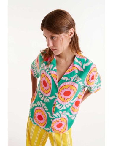 Compania Fantastica Blue Floral Shirt...