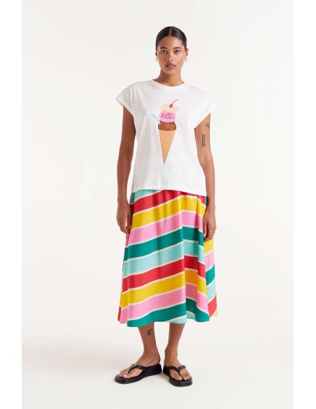 Compania Fantastica White Ice Cream T-Shirt - 52C/42110