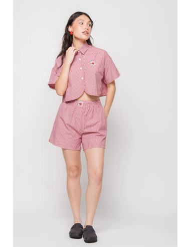 Kaotiko Apple Checked Shorts - AQ061-01-M002
