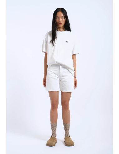 Dr Denim Arch White Denim Shorts - 2510104