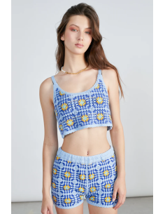 24Colours Crocheted Top -...