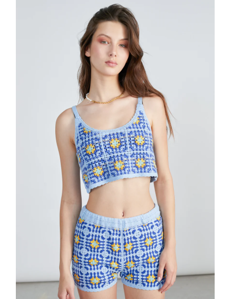 24Colours Crocheted Top - 25S-12355B