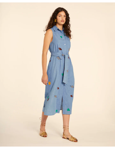 PEPALOVERS DENIM EMBROIDERY SHIRT...