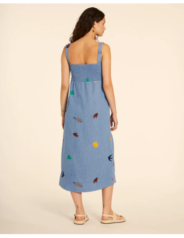 PEPALOVERS KNOTTED EMBROIDERY DENIM...