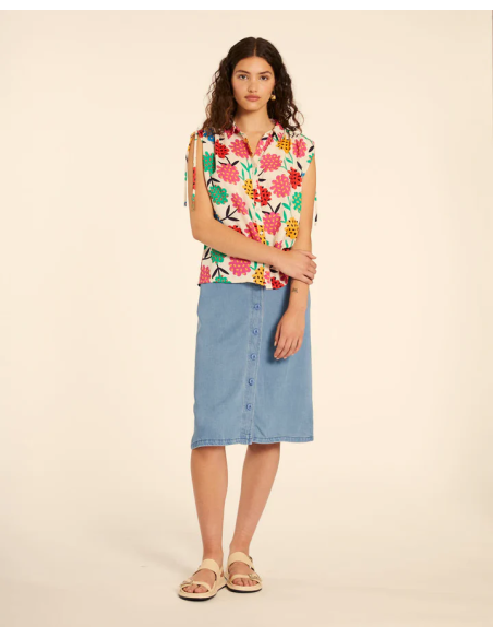 PEPALOVERS FLOWER RUNNED SHIRT - 111349