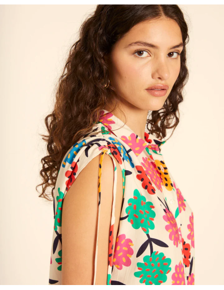 PEPALOVERS FLOWER RUNNED SHIRT - 111349