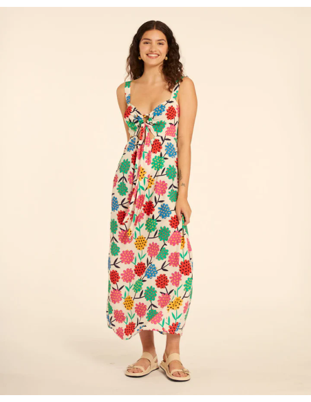 PEPALOVERS LONG KNOTTED FLOWER DRESS - 111351
